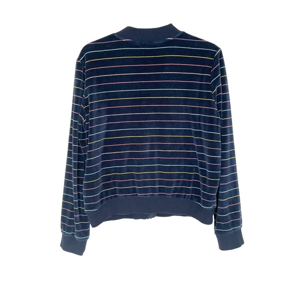 Marine Layer Auckland Bomber Jacket Velour Stripes - Picture 2 of 10